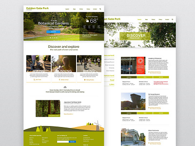 Golden Gate Park website css html ui web design website
