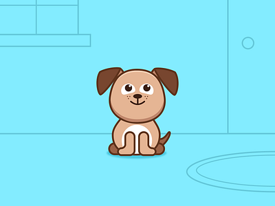Adoption Pup branding dog illustration pets petshop pup puppy sketch ui