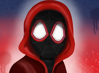 Spiderman: Into the Spiderverse character design concept draw drawing illustration procreate sketch spraypaint