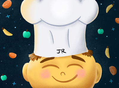 Lil Chef Dreams 2d character design chef cooking draw drawing food fruit illustration sketch