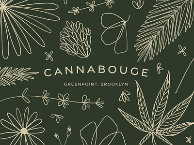 Cannabouge Branding - Option 3 branding candles cannabis illustrations logo design natural neutrals pattern design