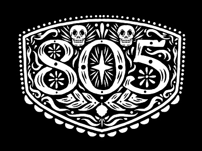 PAPEL PICADO - 805 FIRESTONE WALKER art design diadelosmuertos illustration logo mexico skeleton skull traditional vintage