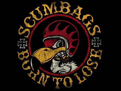 SCUMBAGS borntolose kustom motorcycle scumbags vulture