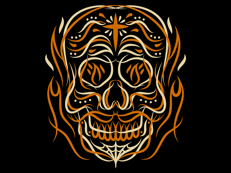 Skull Pinstripe By Maleficio Rodriguez On Dribbble