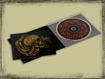 BANDOLEROS Y PIRATAS ART ALBUM album art coveralbum roses skull traditional vintage wolf