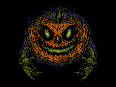 Pumpkin art halloween halloween design horror illustration pumpkin terror trickortreat vintage