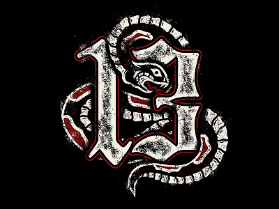 13 IS MY LUCKY NUMBER - SNAKE 13 art branding design illustration logo motorcycle poison snake traditional vintage