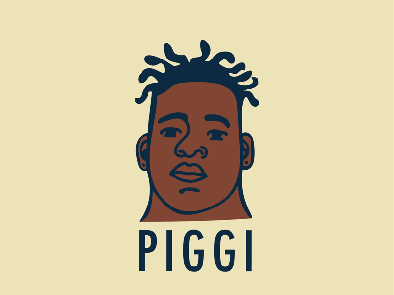 Piggi Network Logo organic whimsical illustration branding logo