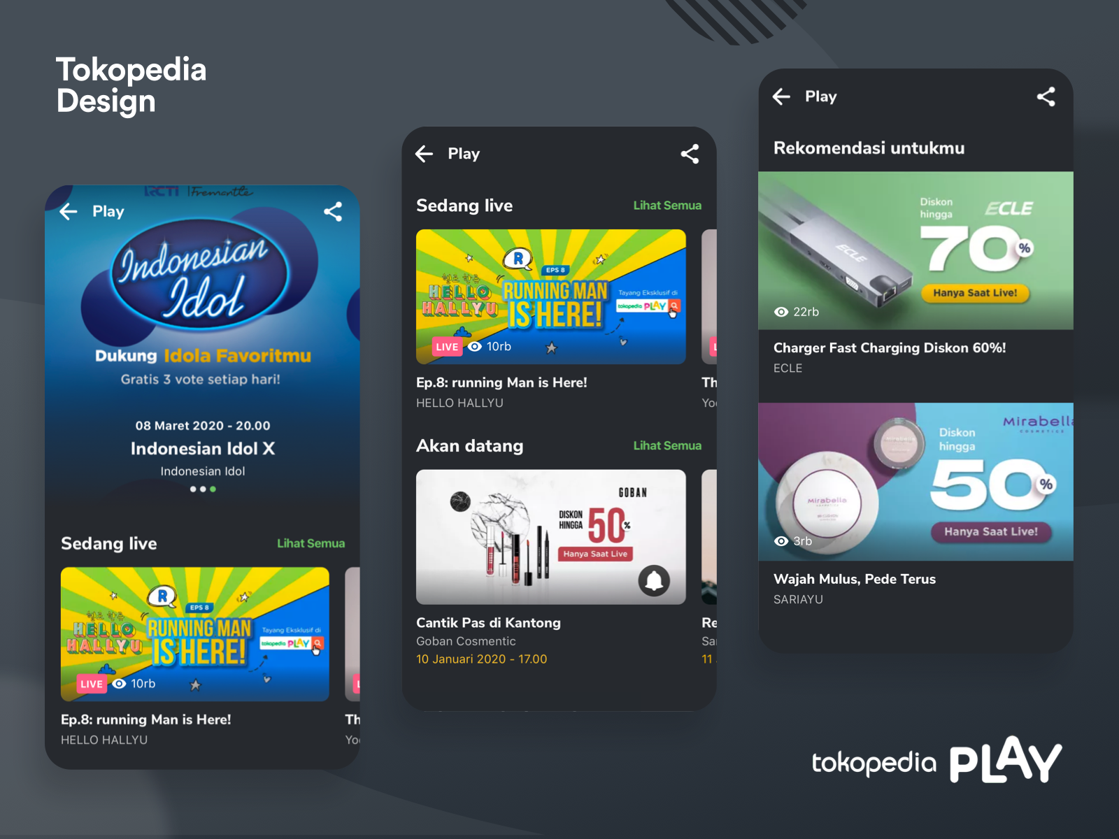  Tokopedia Play  Channel List by Nicholaus Gilang for 