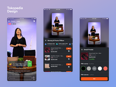 Tokopedia Play - Live Room Dark Mode