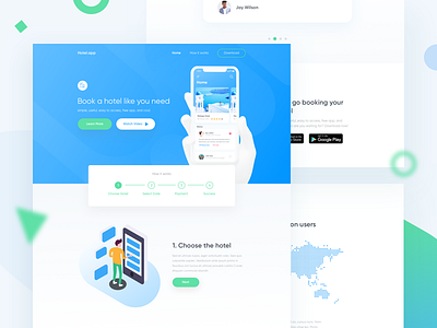Hotel App Landing Page