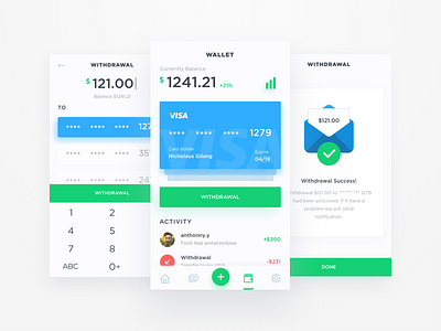 App for freelancer app finance ios ios11 iphone iphone 8 mobile money ui kit wallet