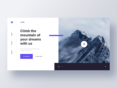 HKNG Landing Page clean explore header landing page mondrianizm mountain style ui ux website