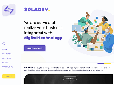 Landing Page : Digital Agency Web Applications branding design illustration landingpage logo ui uidesign ux web design webdesign