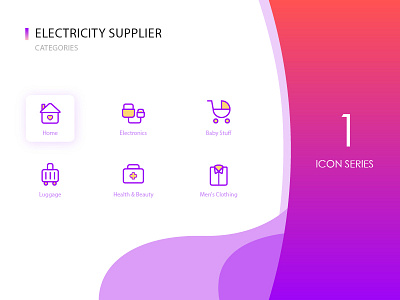 Electricity supplier icon display electricity supplier，ios，ui