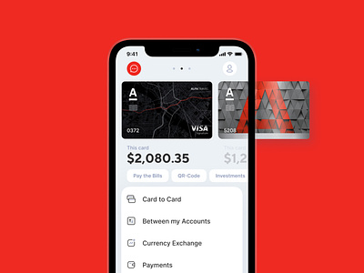 Alfa-Bank | iOS App app bank card clean finance hub iphone12 minimal money rate ui