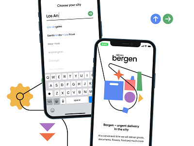 Bergen | Delivery App branding card clean delivery minimal ui ux