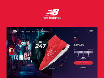 New Balance. Store fashion flat footwear minimal new balance red sneaker store ui web
