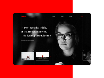 Dribbble Shot Hd design minimal photo photographer portfolio typography ui way web webdesign