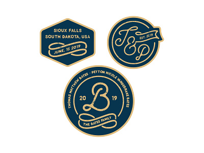 Wedding Gear badge circle line logo monogram patches seal stickers wedding