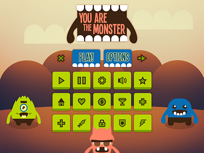 You are the monster - LD33 assets game assets gui ludum dare