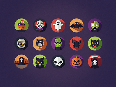 Halloween Flat Icons flat icons game assets game icons halloween