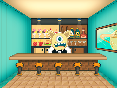 Bar bar character game gameart
