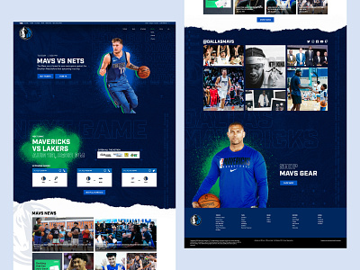 Mavs Homepage Design Concept dallas mavericks graphic design ui web design website design