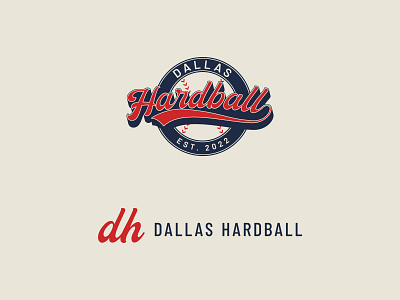 Logo Design for Dallas Hardball badge baseball branding dallas graphic design little league logo