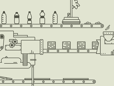 Recycling Machine Illustration illustration vector