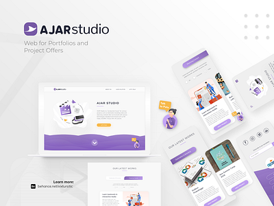 AJAR Studio 2.0 agency agency branding brand catalog dekstop ui landing page mobile ui mobile uiux portfolio design portfolio site production house studio uiux web design web design agency