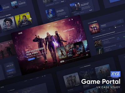 Game Portal Case Study case studies case study casestudy dark mode dark ui game game portal game ui home page marketplace payment payment methods trend ui ui game ui trend ux case study web design web game webdesign website design