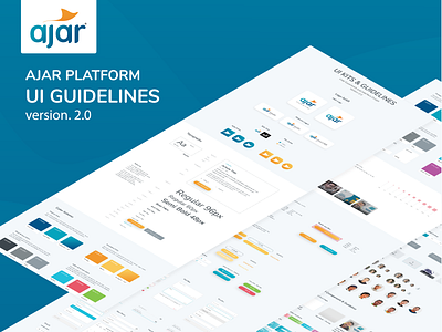 AJAR UI KITS & UI GUIDELINES app design avatar branding button card colors form guidelines icon layout logo margin typography ui ui guidelines ui kits uikits uiuix webdesign website design
