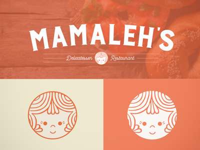 Mamaleh's delicatessen identity jewish logo mamaleh restaurant salmon yiddish