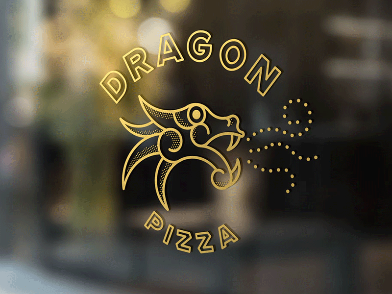 Dragon Pizza Process boston branding dragon geometry logo pizza process restaurant somerville