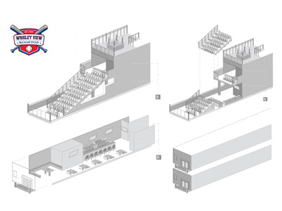 Wrigley View Rooftops design floorplan illustration render