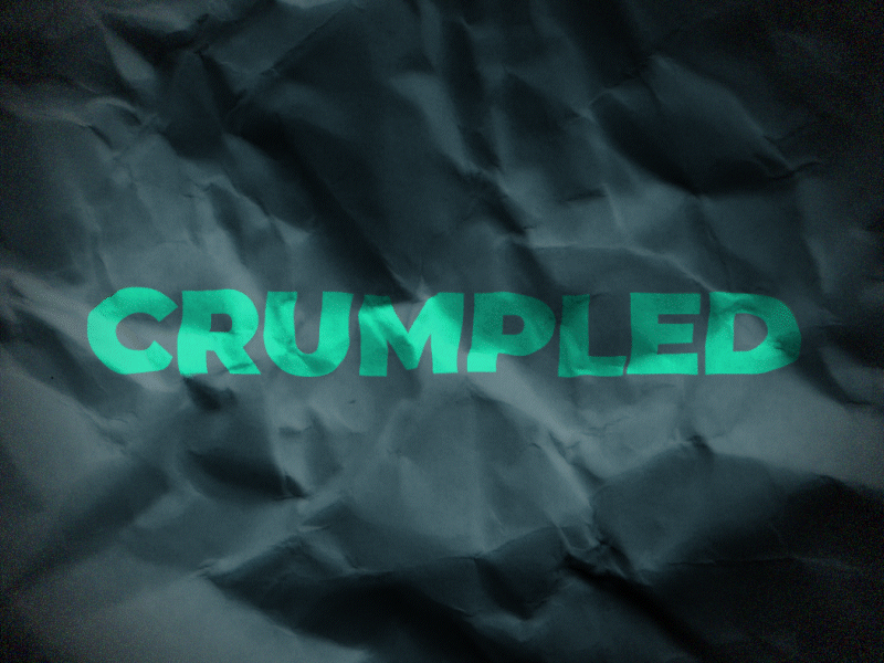 Crumpled after effects aftereffects animatedgif animation crumpled gif motion graphics paper texture type