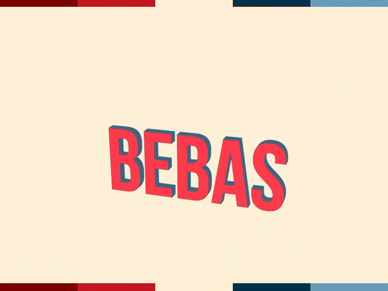 Bebas Font after effects aftereffects animatedgif animation bebas design font gif motion graphics motiongraphic type typeanimation
