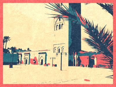 Morocco after effects aftereffects animatedgif animation city gif morocco motion motion graphics palm poster