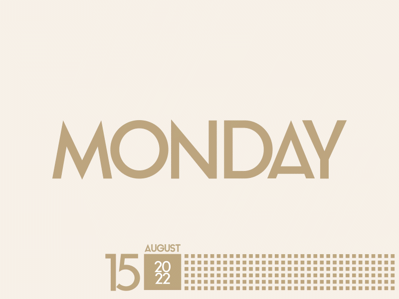 Monday after effects aftereffects animatedgif animation calendar design gif monday motion graphics type