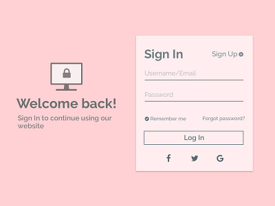 Login Page design form minimalism simple ui ux web