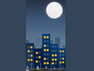 Night city Illustration art artwork buildings city city illustration illustration minimalism night night sky nightlife sketch sketchapp vector vector art