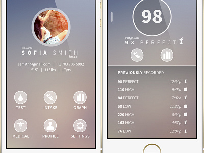 Prikit Re-Vamped app apple branding design diabetes ios7 iphone 5s ui