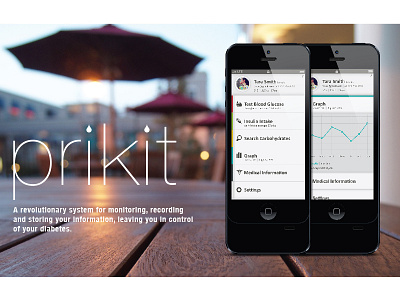 Prikit app design diabetes iphone5 typography ui
