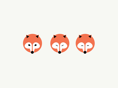 Fox Icon cuuuute fox icon illustration orange simple