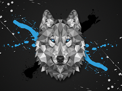 Polygon Wolf design geometric illustration polygon polygon art vector wolf