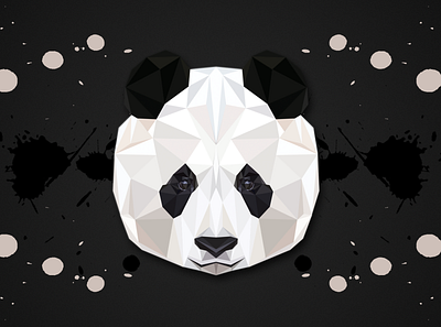 Polygon Panda design geometric illustration panda polygon polygon art vector