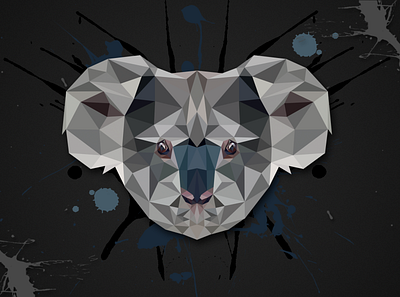 Polygon Koala design geometric illustration koala polygon polygon art vector