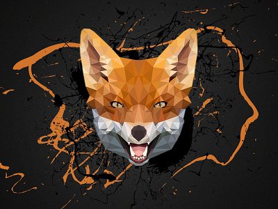 Polygon Fox design fox illustration polygon polygon art vector