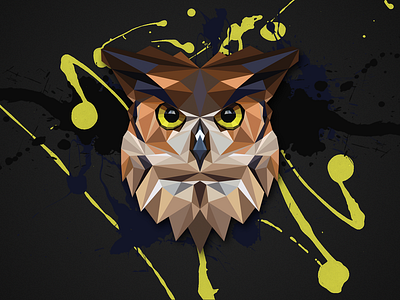 Polygon Owl design illustration owl polygon polygon art vector